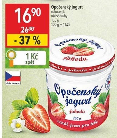 Jogurt ochucený Opočenský Bohemilk