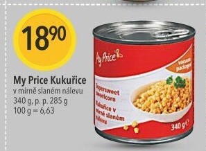 Kukuřice sterilovaná My Price