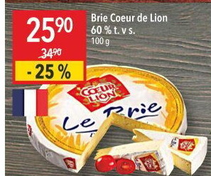 Sýr Brie Coeur de Lion