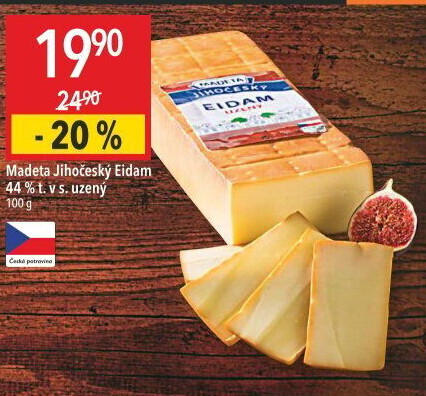 Sýr Eidam uzený 44% Jihočeský Madeta
