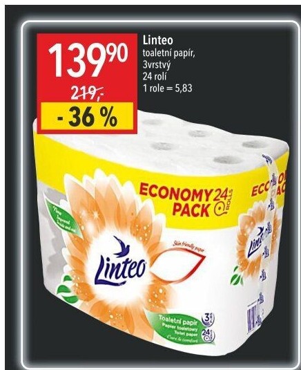 Toaletní papír 3vrstvý Linteo