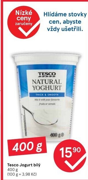 Bílý jogurt Tesco