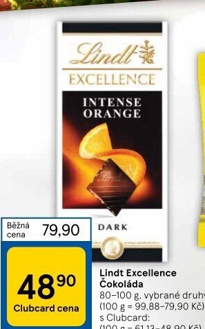 Čokoláda Excellence Lindt