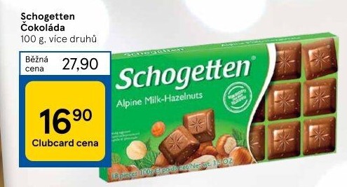 Čokoláda Schogetten Trumpf