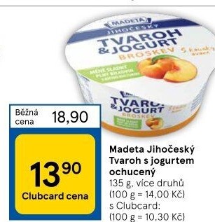 Dezert tvaroh s jogurtem jihočeský Madeta