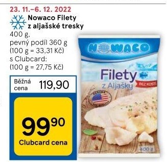 Filety mražené z Aljašky Nowaco