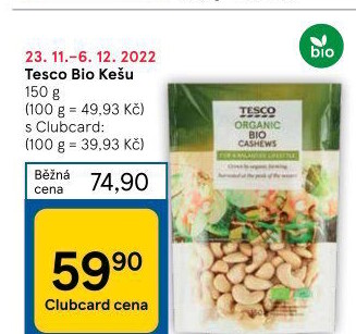 Kešu bio Tesco