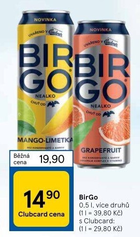Nealkoholické pivo ochucené Birgo