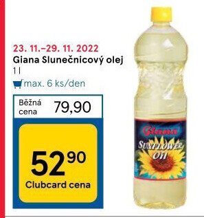 Slunečnicový olej Giana