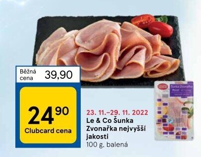 Šunka Zvonařka nejvyšší jakosti LE&amp
