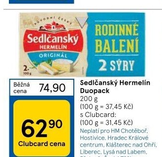 Sýr Hermelín Sedlčanský