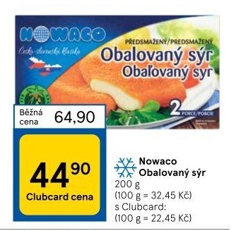 Sýr obalovaný mražený Nowaco