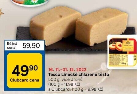 Těsto linecké Tesco
