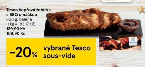 Vepřová žebra v marinádě Tesco