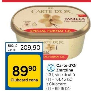 Zmrzlina ve vaničce Carte D'