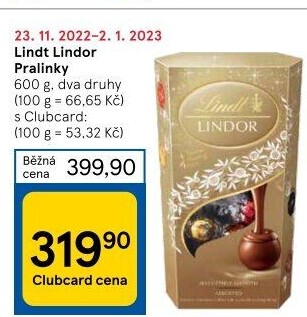 Bonboniéra Pralinky Lindor Lindt