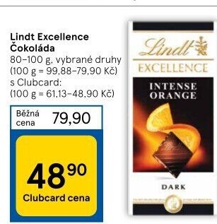 Čokoláda Excellence Lindt
