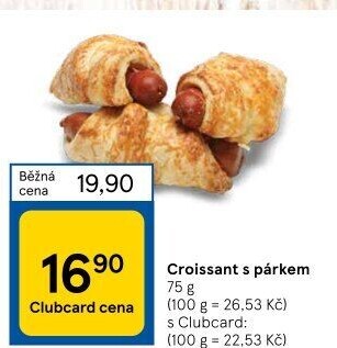 Croissant s párkem