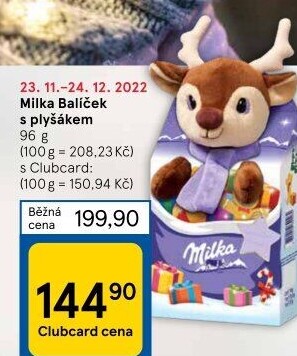 Sladkosti s plyšákem Milka