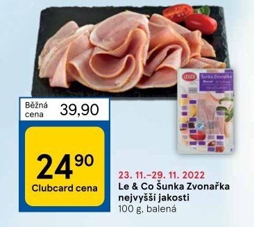 Šunka Zvonařka nejvyšší jakosti LE&amp