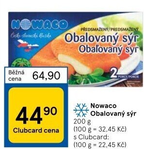 Sýr obalovaný mražený Nowaco