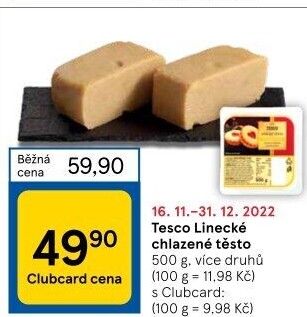 Těsto linecké Tesco