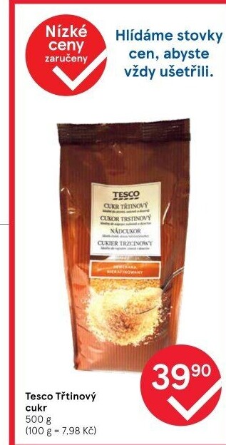 Třtinový cukr Tesco
