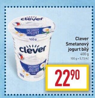 Bílý jogurt smetanový Clever