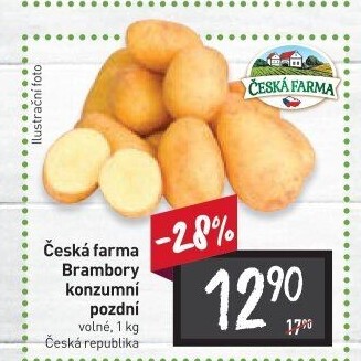 Brambory konzumní pozdní Česká farma