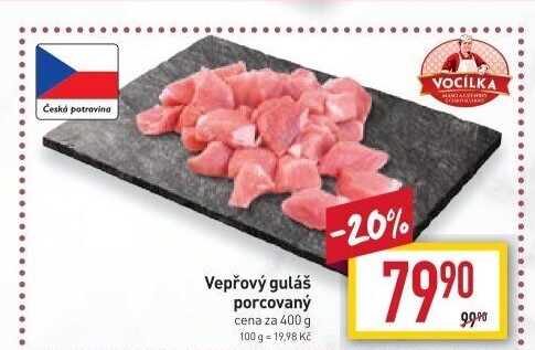 Maso na guláš vepřové Vocílka