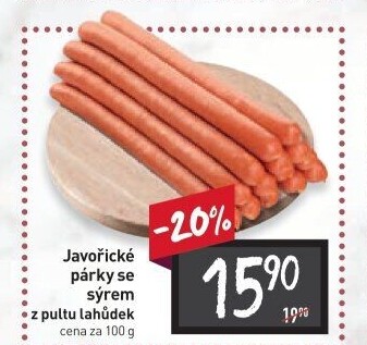 Párky javořické se sýrem