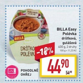 Polévka dršťková Billa Easy
