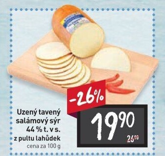 Sýr uzený salámový 44% Jihočeský Madeta