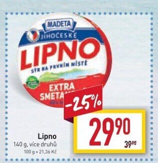 Tavený sýr Jihočeské Lipno Madeta