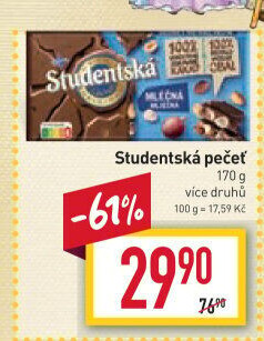 Čokoláda Studentská pečeť Orion