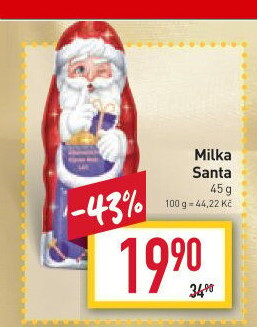 Čokoládový Santa Milka