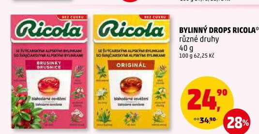 Bylinné bonbony Ricola