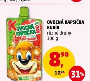 Kapsička ovocná 100% Kubík