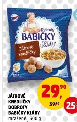 Knedlíčky játrové mražené Dobroty Babičky Kláry