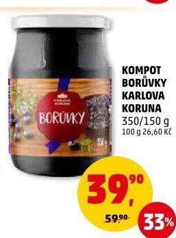 Kompot borůvky Karlova Koruna