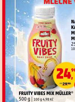 Nápoj podmáslí ochucené Fruity Vibes Müller
