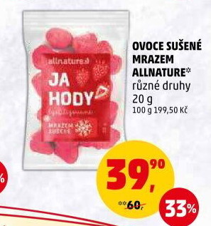 Ovoce sušené mrazem Allnature
