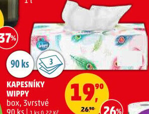 Papírové kapesníčky 3vrstvé Wippy - box