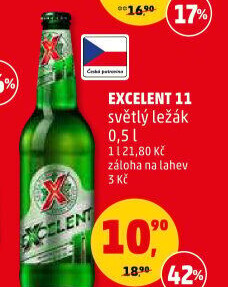 Pivo světlý ležák 11° Excelent
