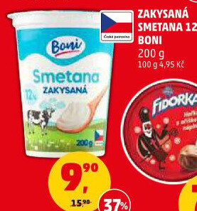 Smetana zakysaná Boni 12%