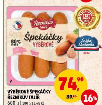 Špekáčky výběrové Řezníkův talíř