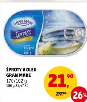 Šproty v oleji Gran Mare