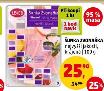 Šunka Zvonařka nejvyšší jakosti LE&amp