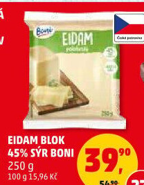 Sýr Eidam 45% Boni