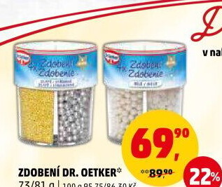 Zdobení 4 druhy Dr. Oetker
